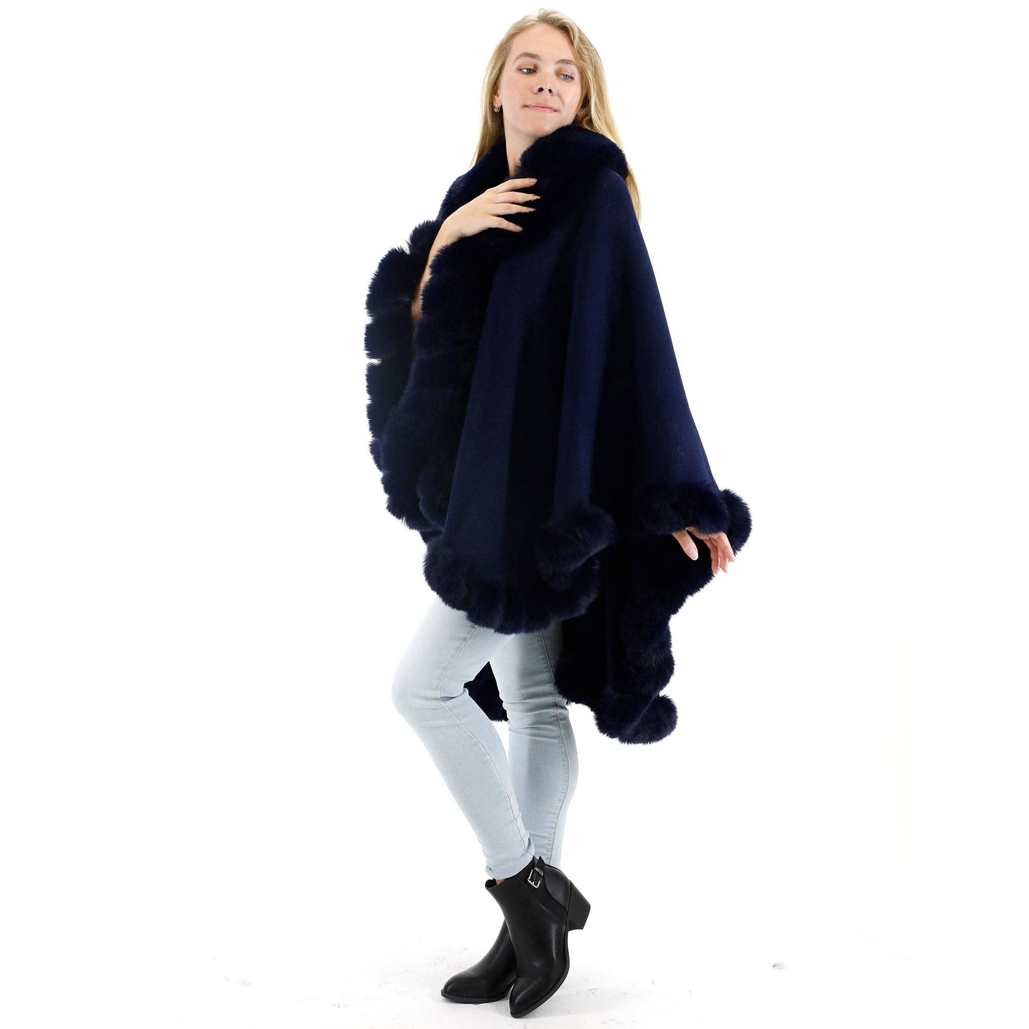 TAPA fashion – Engroshandel Pels-/kunstpelsfrakke - Dame – Ensfarvet pels sjal SW3719 (3 stk)33