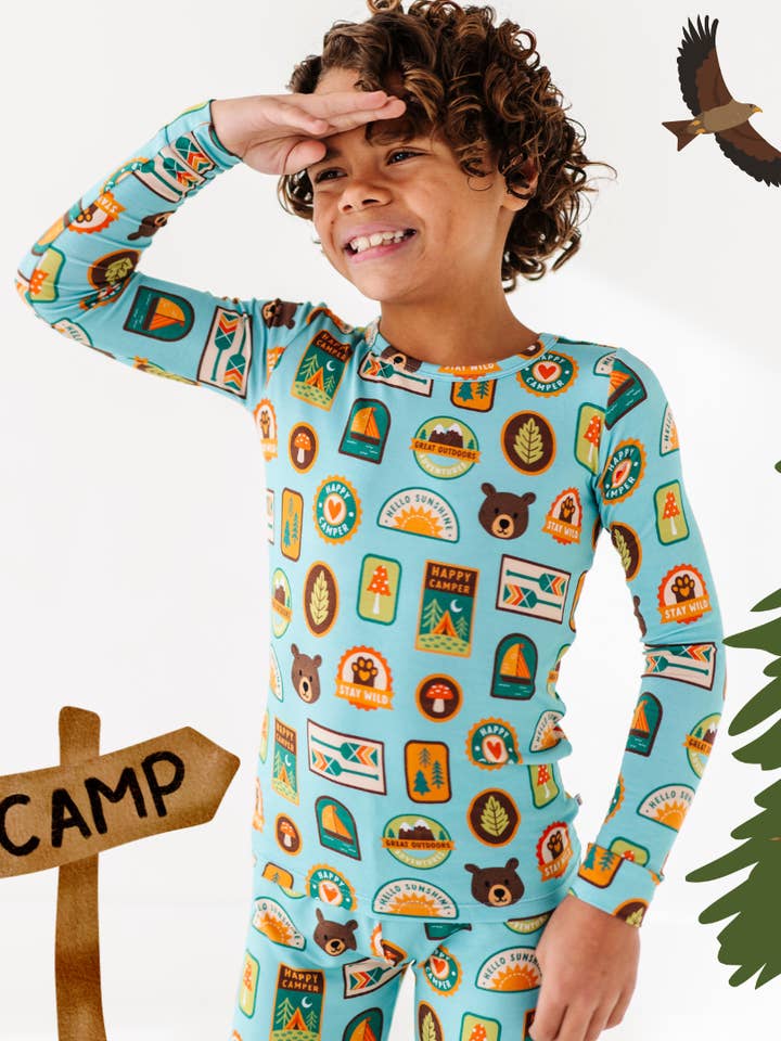 Kids Bamboo Pajamas -Let's Explore for wholesale by Bird & Bean®