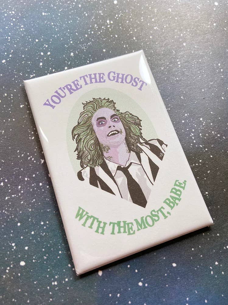 The Red Swan Shop - Wholesale Magnet - “Ghost With The Most” Beetlejuice Souvenir Magnet2