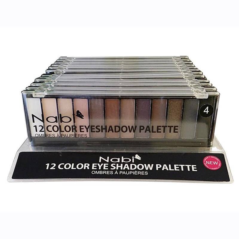 Nabi Cosmetic - Wholesale Eyeshadow Palette - A502(04) - 12COLOR EYESHADOW PALETTE 12PCS DISPLAY SET0