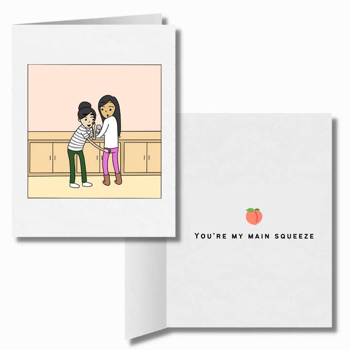 You're My Main Squeeze | Carte romantique pour couple lesbien | Jolis cadeaux d'anniversaire lesbien | Carte de vœux LGBTQ pour la vente par Sesame But Different