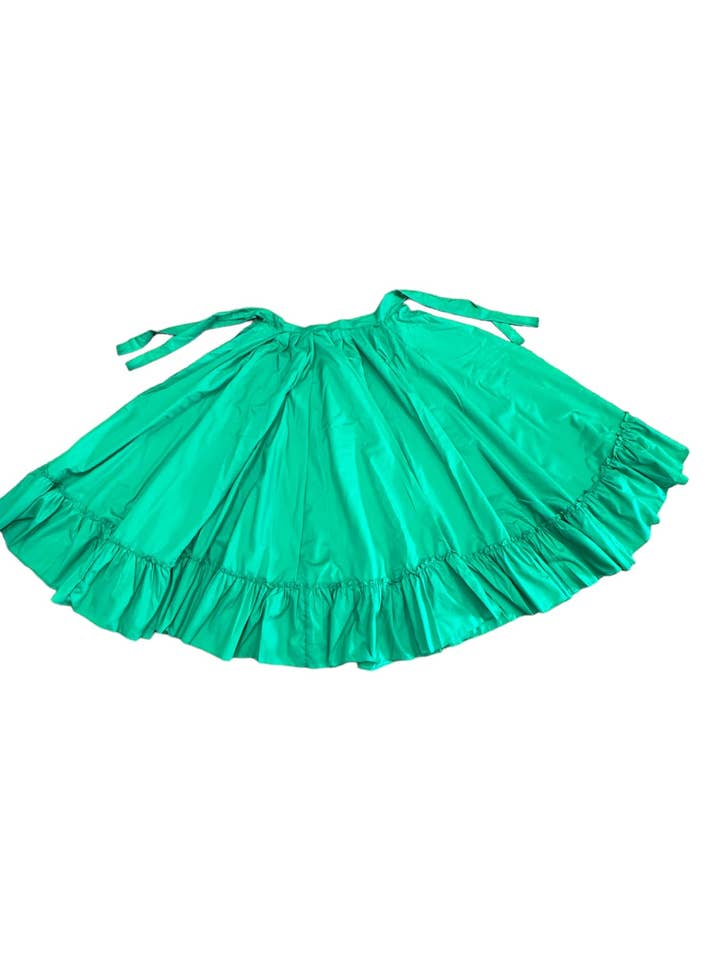 Mexicansk Folklorico grøn solid nederdel for engroshandel hos Cielito Lindo