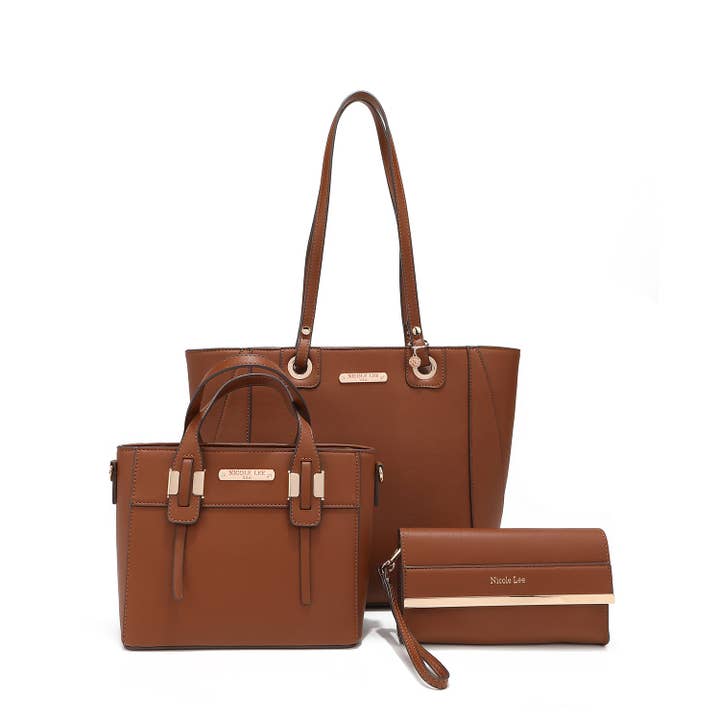 Nicole Lee - Wholesale Shoulder Bag - Women's - CONJUNTO DE 3 PIEZAS (Shopper, Bolso pequeño, Neceser)40