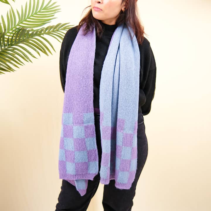 Karma Nepal Crafts – wholesale Scarf – Women's – Plaid Winter Oversized Scarfs6