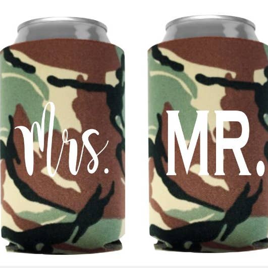 Mr and Mrs Beer Can Holders for wholesale by Daisy Lane