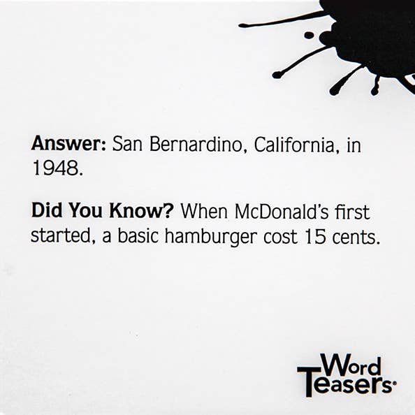 WordTeasers - Wholesale Card Game - American Trivia2