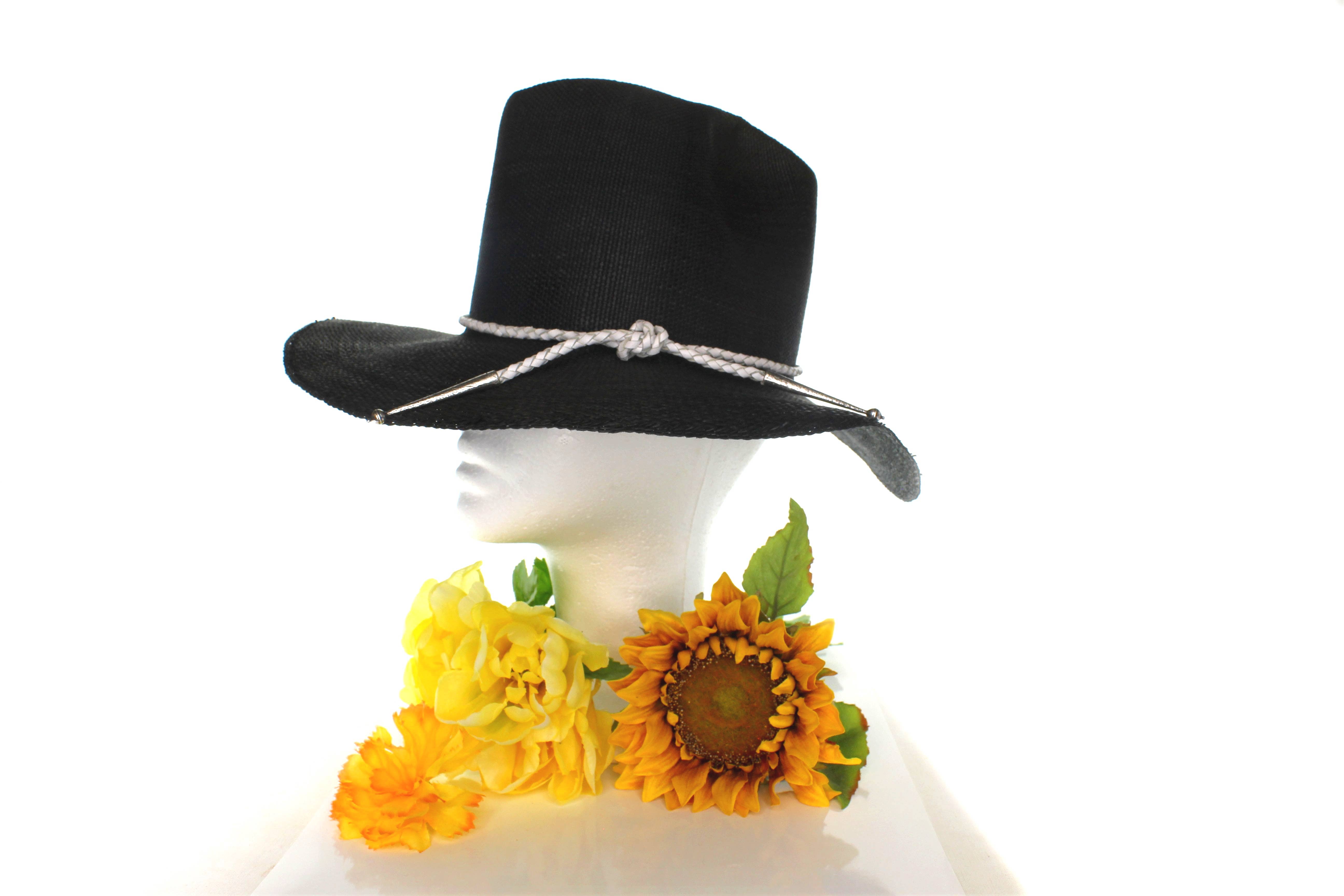 HHH Designs - Wholesale Hat Accessory - Women's - Braided Leather Hat Band, Black, White, Brown, each2