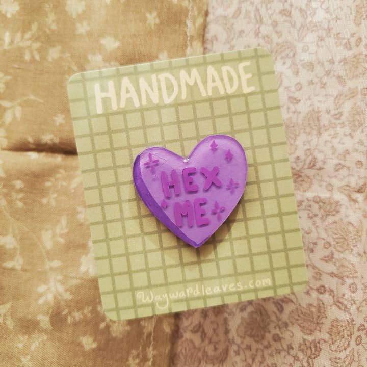 Wayward Leaves - Wholesale Lapel Pin/Button - Heart Pins2