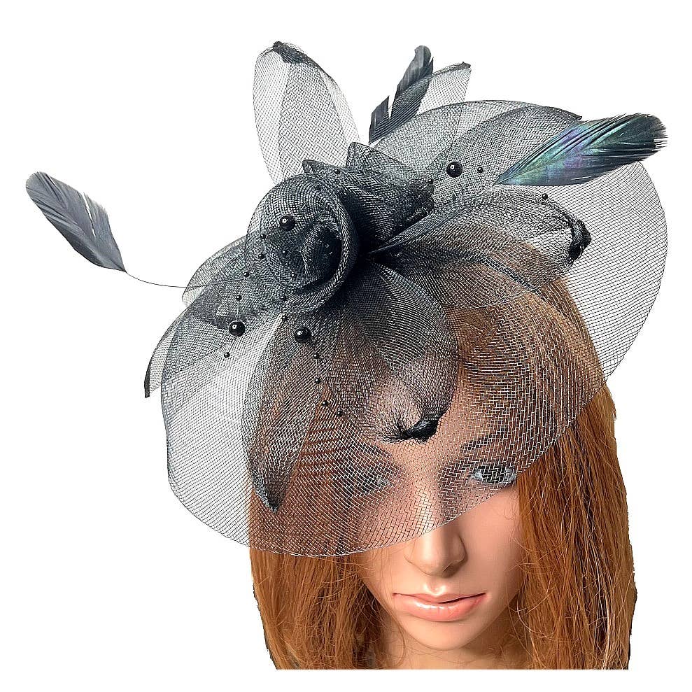 Diacly - Wholesale Fascinator Hat - Women's - Flower Mesh Flapper Fascinator s181