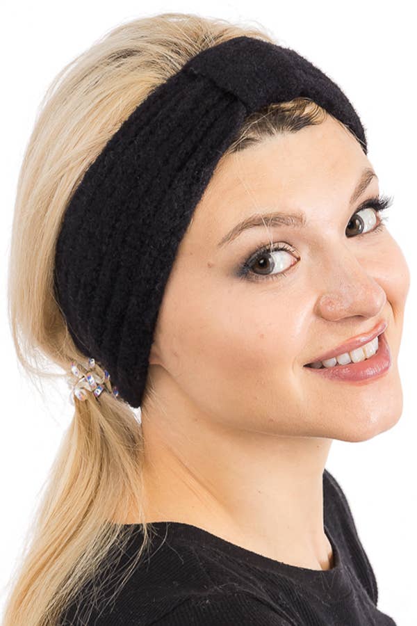 Cap Zone – wholesale Fashion headband – women's – Fluffy Faux Angora Fur Ribbed Knit Head Band4
