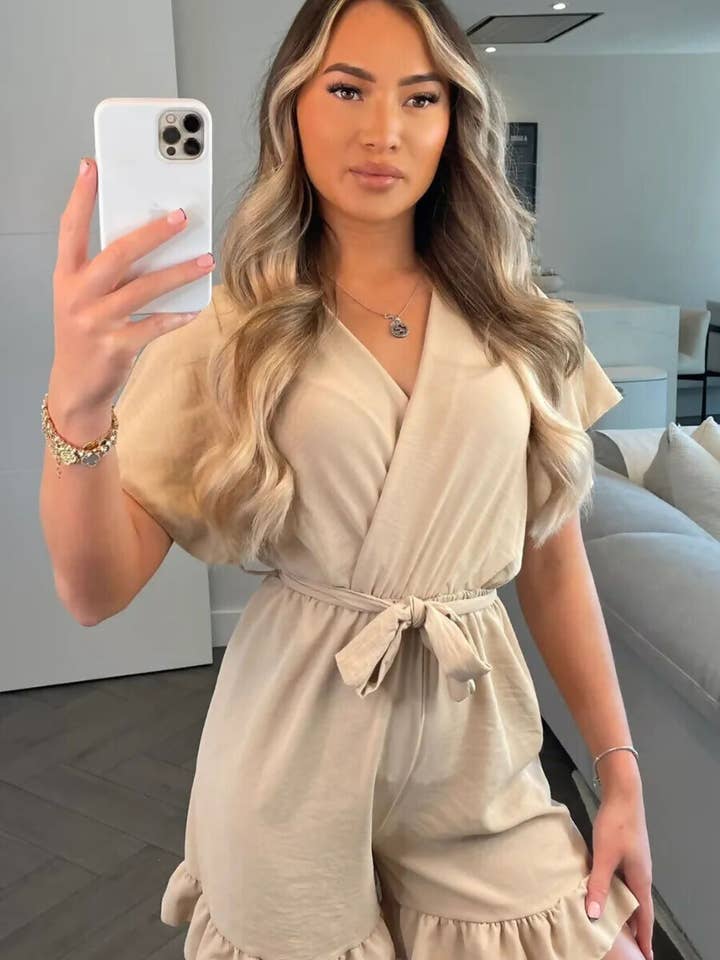 TUTINA AVVOLGENTE CON CINTURA per la vendita all'ingrosso da parte di J5FASHION