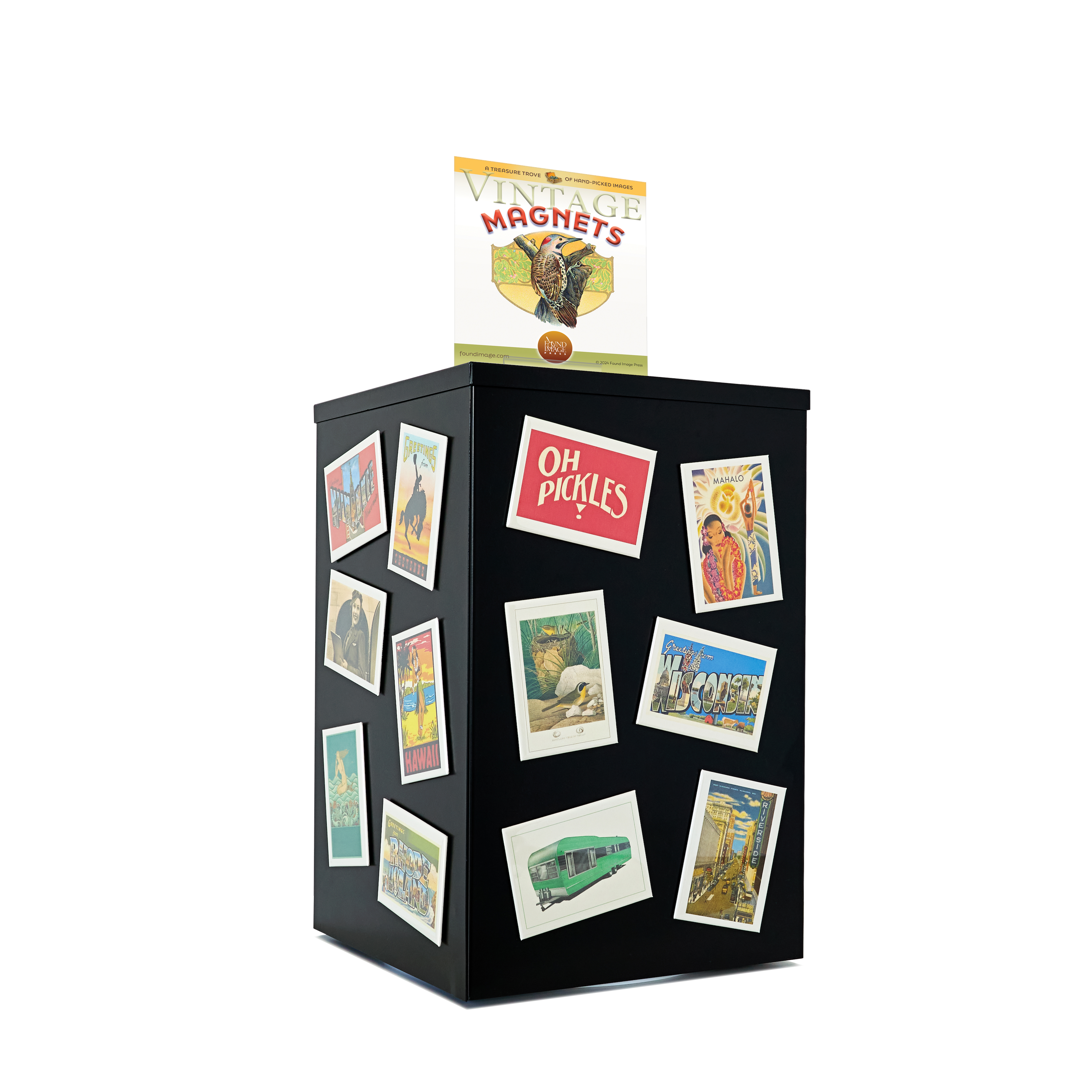 Found Image Press – Expositor de loja por atacado – Recipiente Magnético0