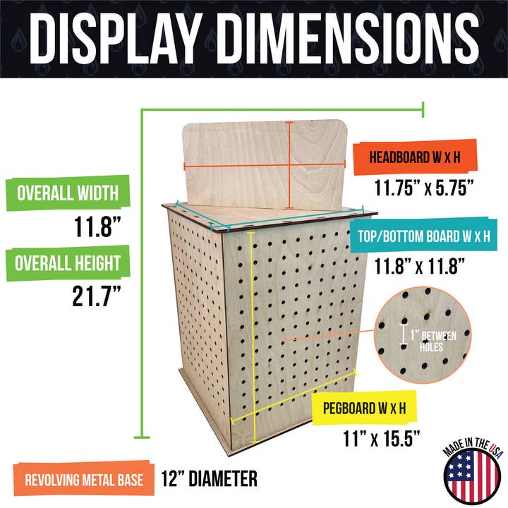 Torched Displays - Wholesale Retailer display stand/case - Rotating Pegboard Display4