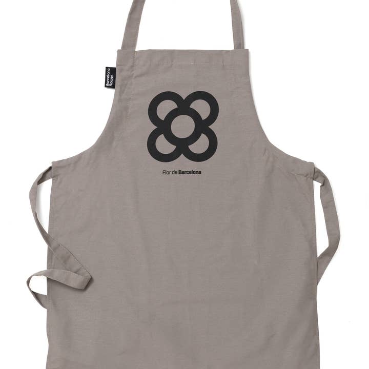 Delantal Barcelona flor gris para venta al por mayor de Flor de Barcelona