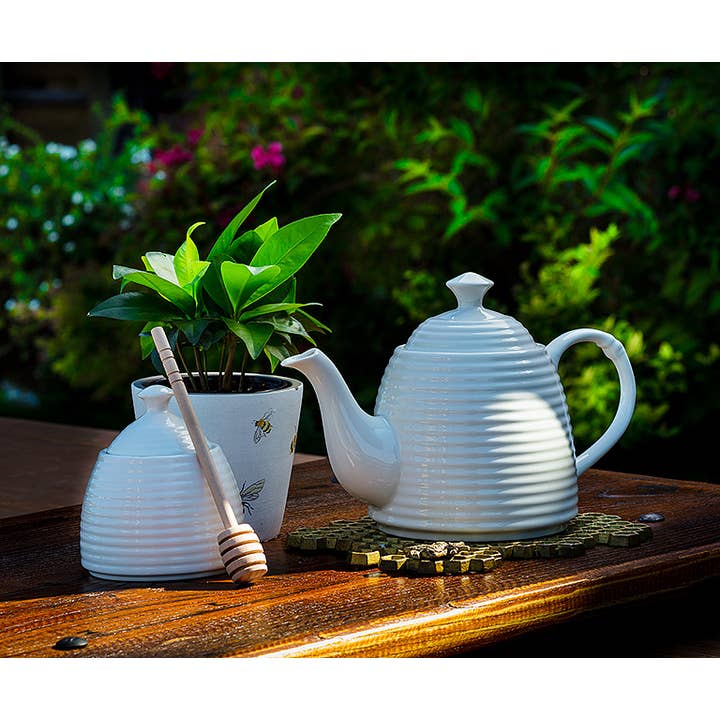 Abbott - Wholesale Tea Pot - Beehive Shaped Teapot-9.5"L (28oz)-516