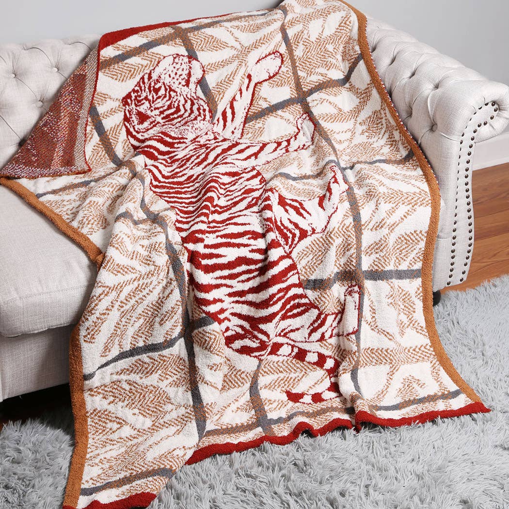 Fashion City - Wholesale Throw Blanket - Cheeta Lion Tiger Forest Design Throw Blanket12