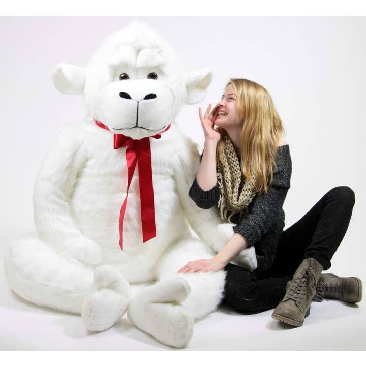 Big Plush - Vente Peluche – enfant et bébé - Gorille géant en peluche blanc de 6 pieds de 72 pouces fabriqué aux États-Unis6