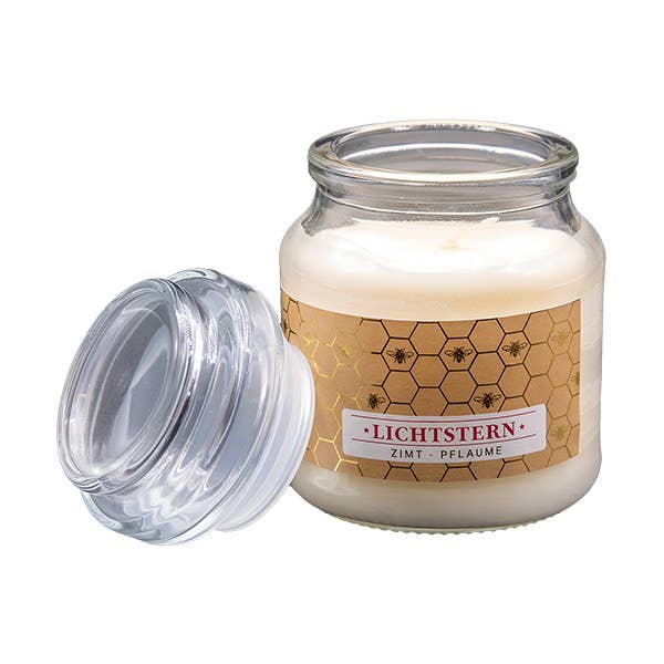 Cinnamon Plum Light Star Scented Candle for wholesale by Matica Cosmetics