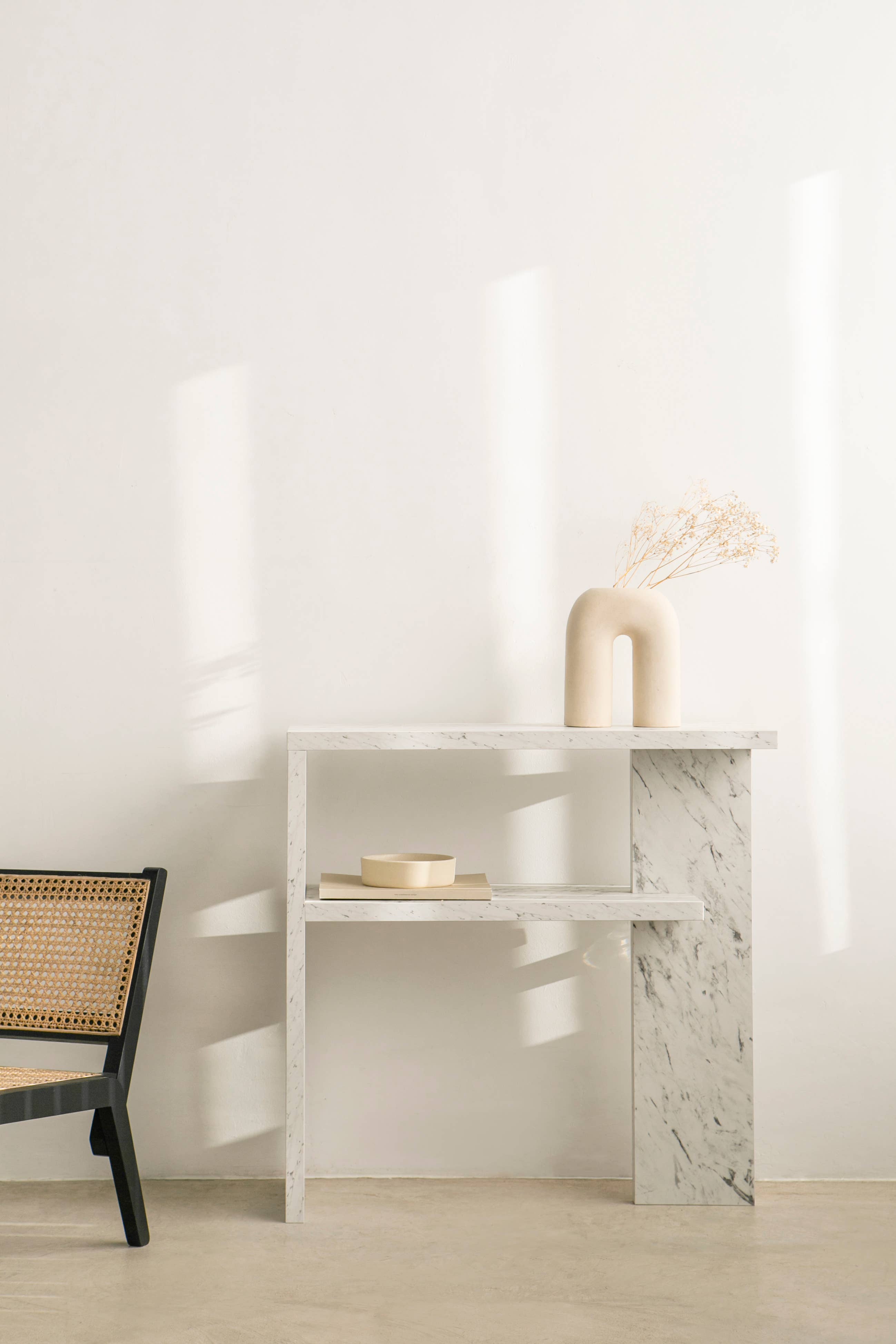 Really Nice Things - Wholesale Console Table - White marble effect console 80cm2