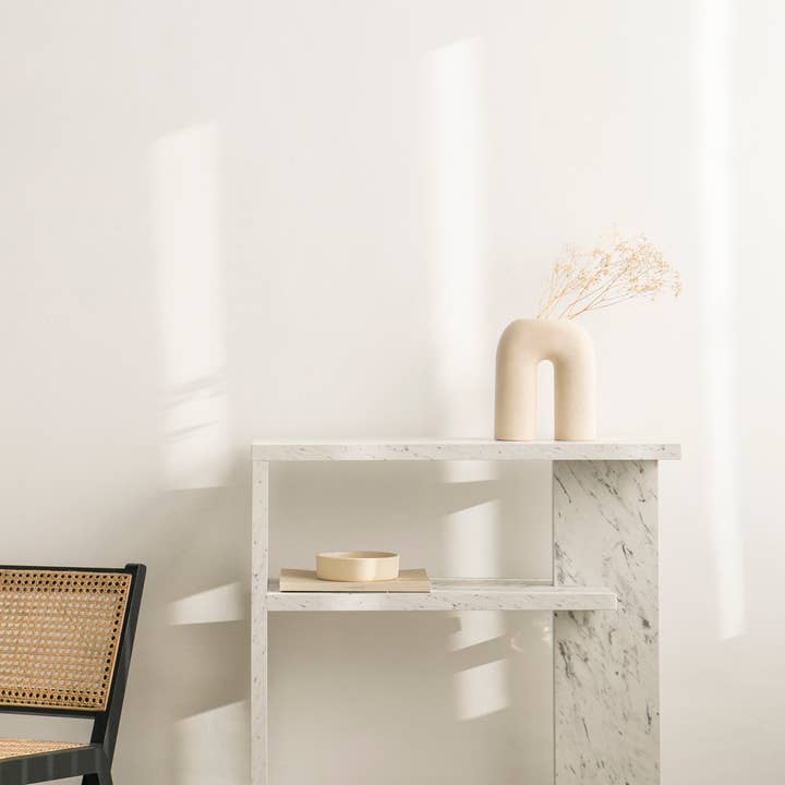 Really Nice Things - Wholesale Console Table - White marble effect console 80cm2