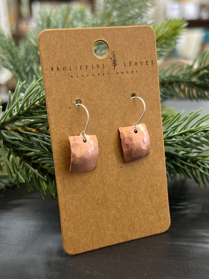 Boucles d'oreilles cuivre pour la vente par Frolicking Leaves