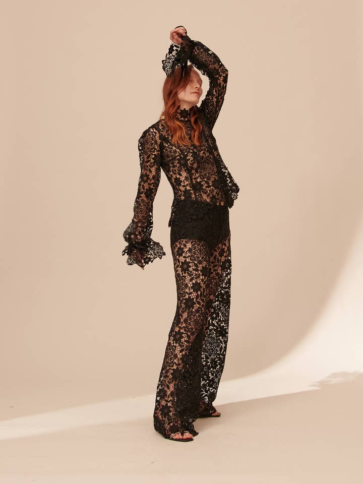 Y106 LACE TROUSERS for wholesale by Giovanna Nicolai