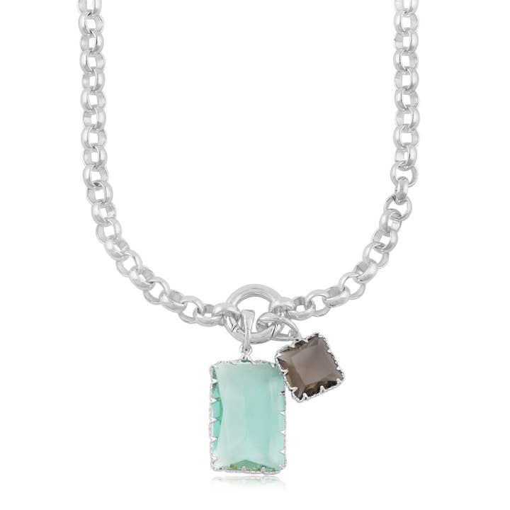 Big Metal London - Wholesale Pendant/charm necklace - Cosette Alure 2 Baguette Plated Brass Belcher Chain Necklace2