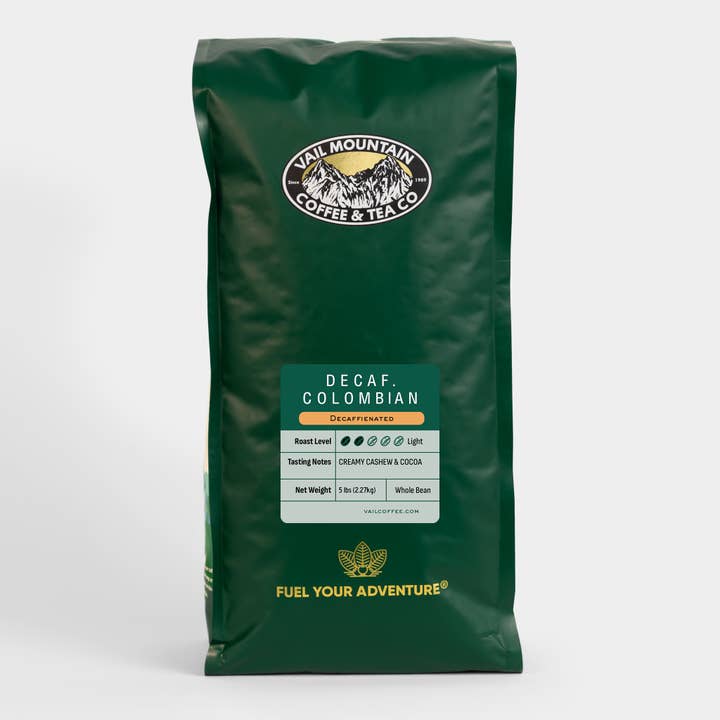 Vail Mountain Coffee & Tea Co. - Wholesale Coffee Beans - Decaf. Colombian Supremo S.W.