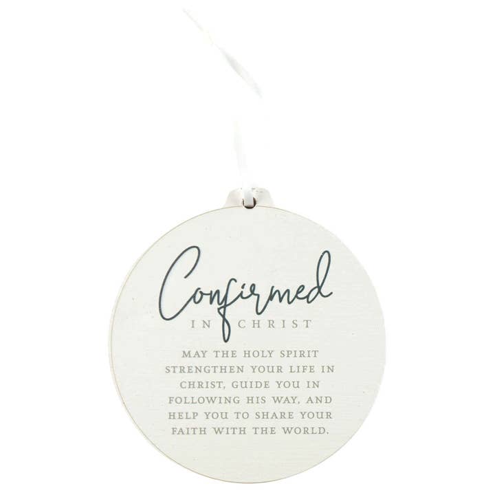 Ornament Confirmed In Christ MDF 4in for wholesale by Cottage Garden