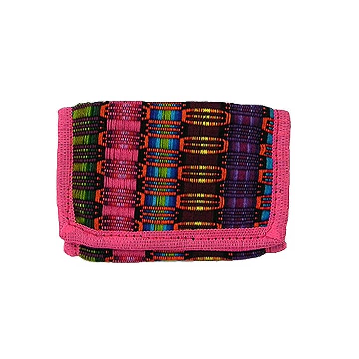 Pichincha - Wholesale Wallet - Women's - Woven Striped Guatemalan Velcro Trifold Wallet3
