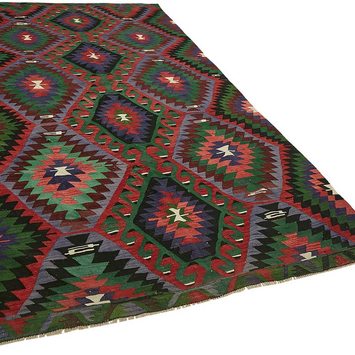 RUG N CARPET - Wholesale Area Rug - 6x12 Multicolor Oriental Kilim Rug - 459631