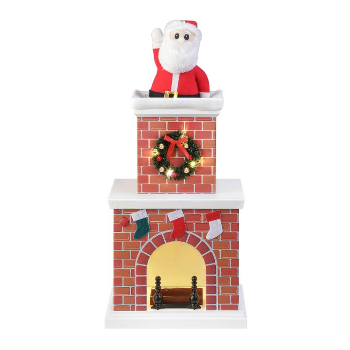 Mr. Christmas - Wholesale Christmas Decoration - 16 In. Animated Santa In Chimney