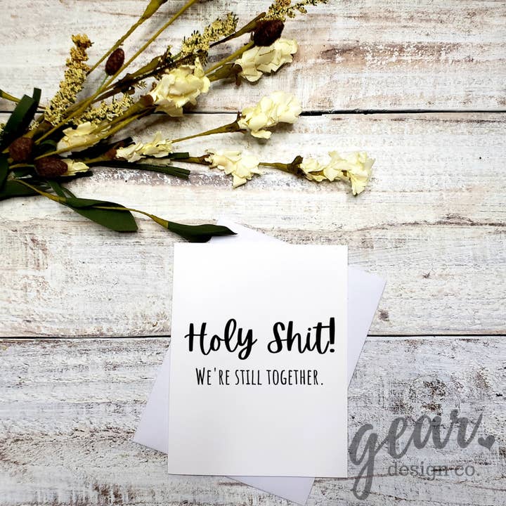 Holy Shit Card for wholesale by Gearhart Design Co.