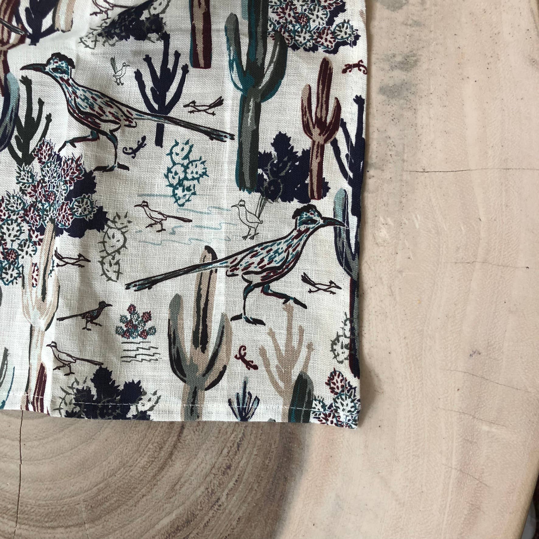 Cher the Fire - Wholesale Tea Towel - Linen Tea Towel, Roadrunner After the Rain - Southwest4