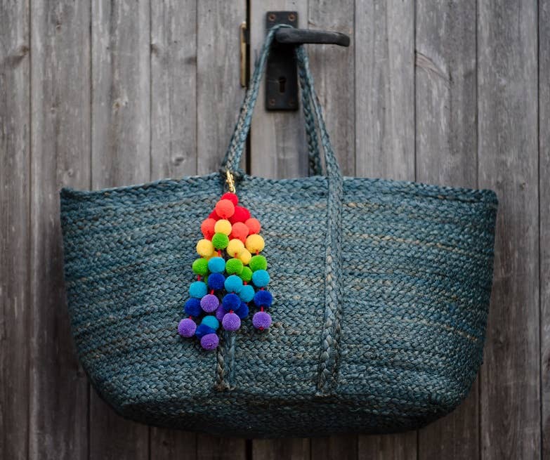 PomPom Galore - Vente Accessoire de sac – femme - Accessoire de sac arc-en-ciel PomPom3