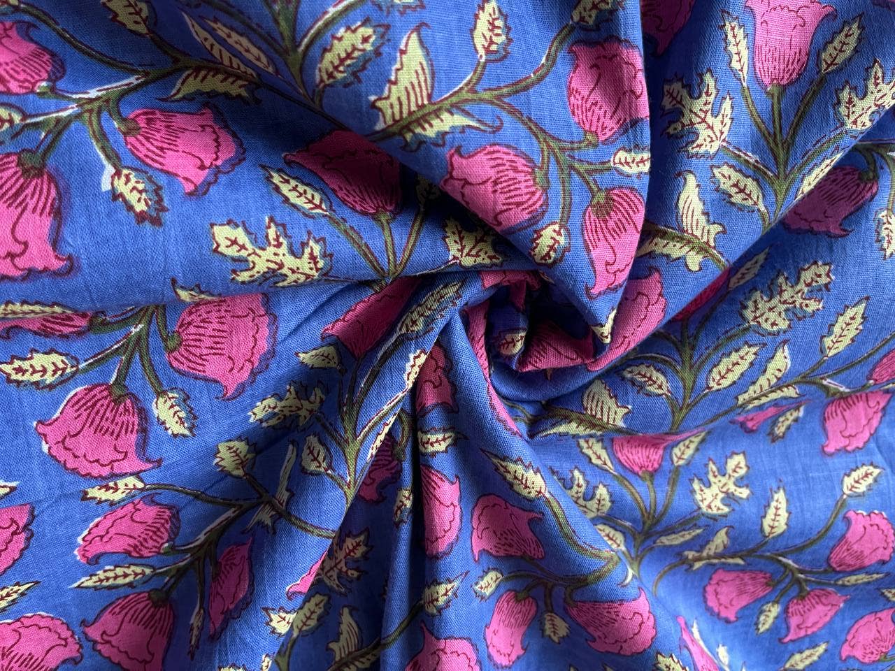 Bhawana Handicrafts – wholesale Fabric – Sold By Yard Indian Hand Block Printed Cotton Fabric Kantha 3