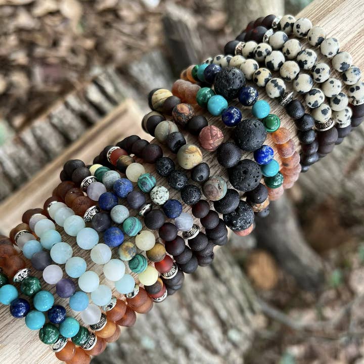 Adults | CHUNKY Baltic Amber + Gemstone Bracelets for wholesale by R.B. Amber Jewelry