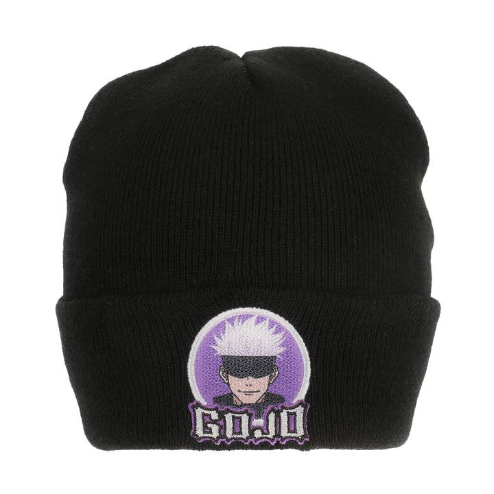 Bioworld Merchandising - Wholesale Beanie - Unisex - Jujutsu Kaisen Gojo Character Circle Black Cuff Beanie0