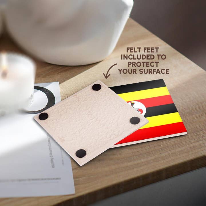 3dRose - Wholesale Coasters - 3dRose, Uganda Flag, Coaster3