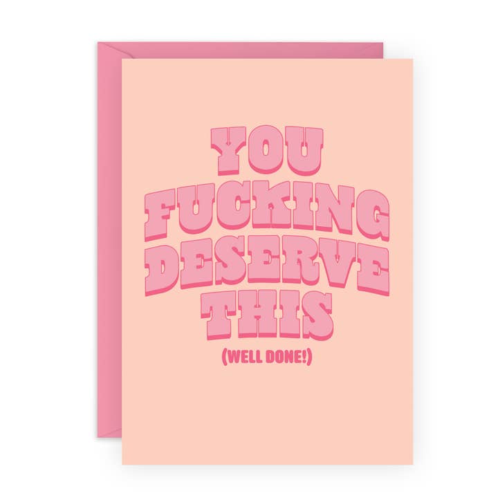 VOCÊ MERECE ISTO, PORRA Cartão de Parabéns para Ela por atacado de Central 23 Cards