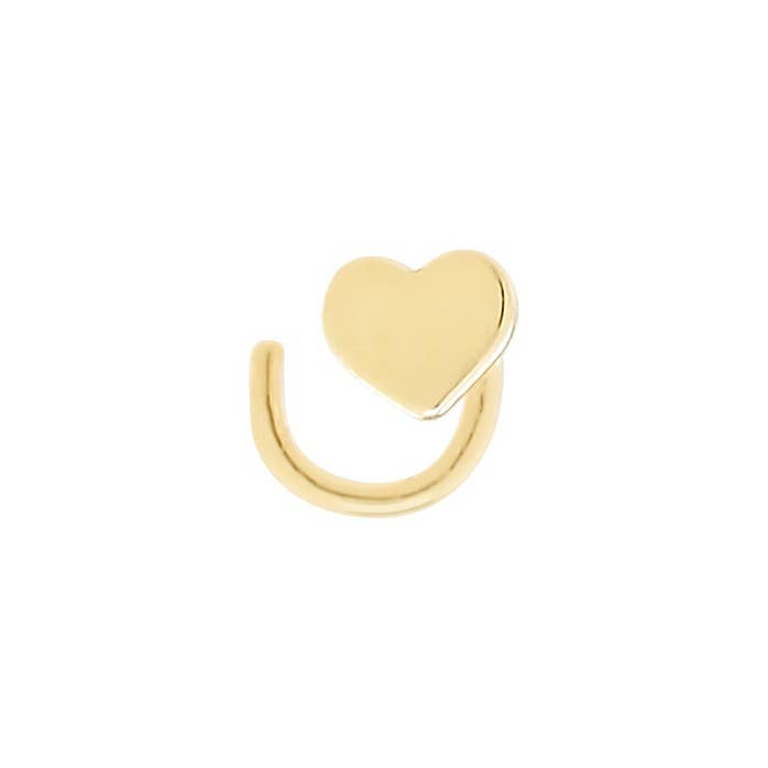Ofina Jewelry - Wholesale Stud/Post Earrings - 10k Solid Gold Heart Nose Stud0