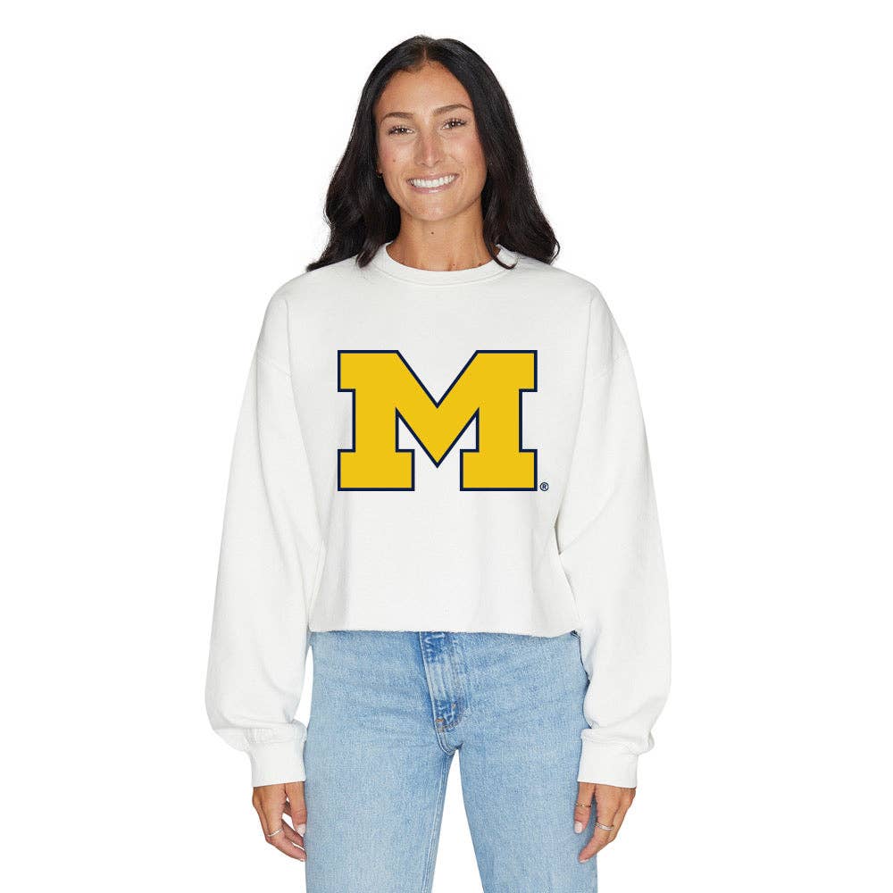 Lojo Collegiate Apparel – Sweatshirt - Mulher por atacado – Camisola Clássica da Universidade de Michigan0