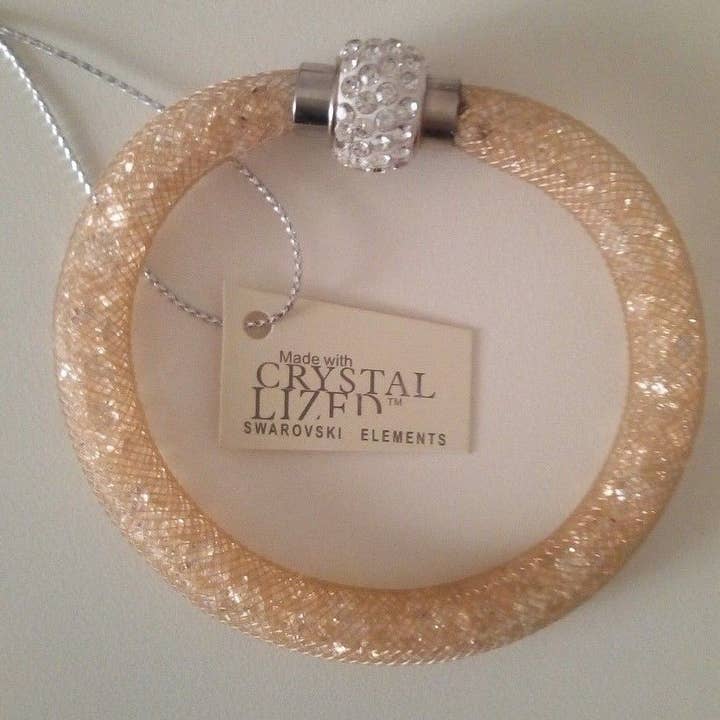 Damenarmband Stardust mit Peach-Kristallen für den Großhandel von HTB