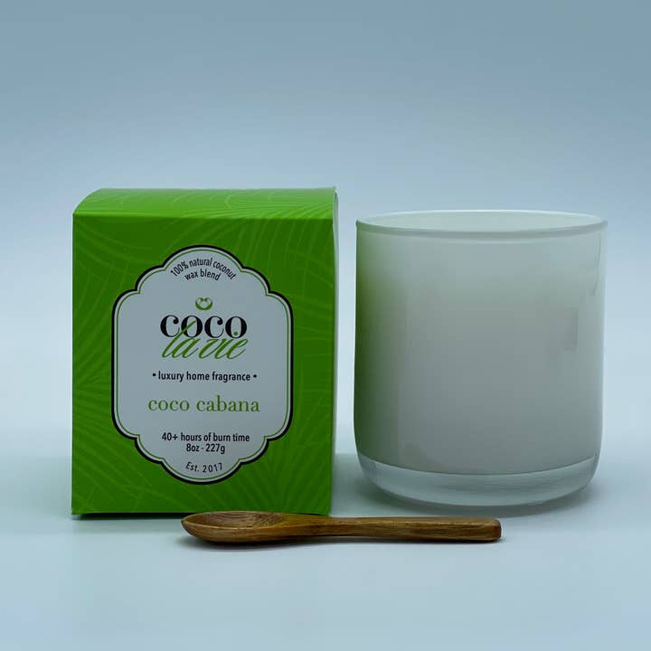 Coco Cabana Scented Coco La Vie Massage Candle for wholesale by Coco La Vie Home Fragrance + Apothecary