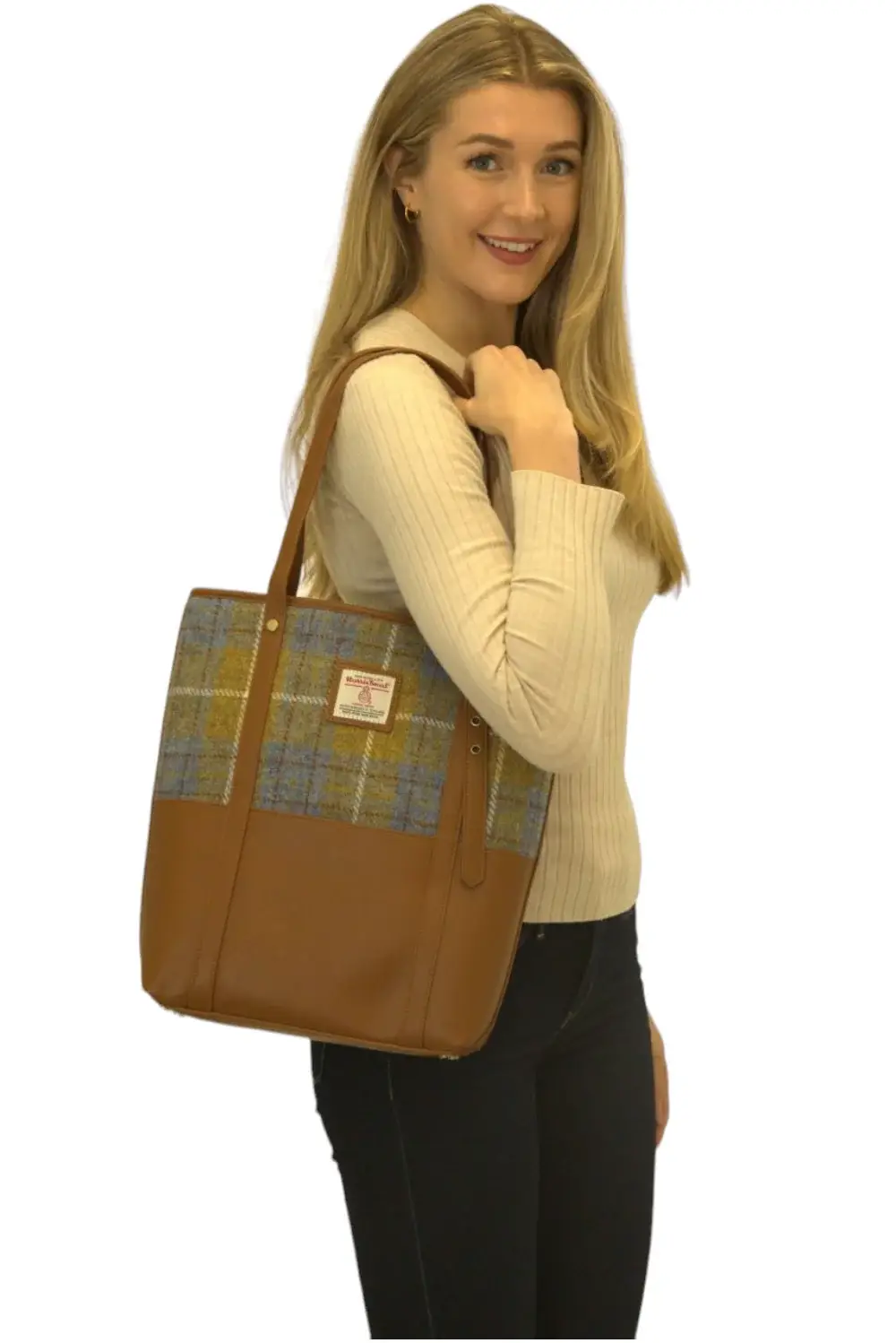 Patrick King Woollen Company - Wholesale Tote Bag - Unisex - Harris Tweed Large Tote - Light Brown1