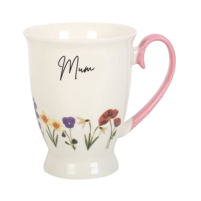 Something Different Wholesale - Wholesale Coffee Mug - Mum Wildflower Pedestal Mother's Day Mug1