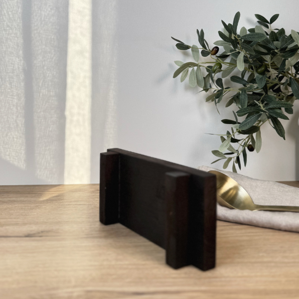 The Minimalist Home - Wholesale Bath Soap Dish - Dark wood support tray – Elegance and organization for your soap dispensers1