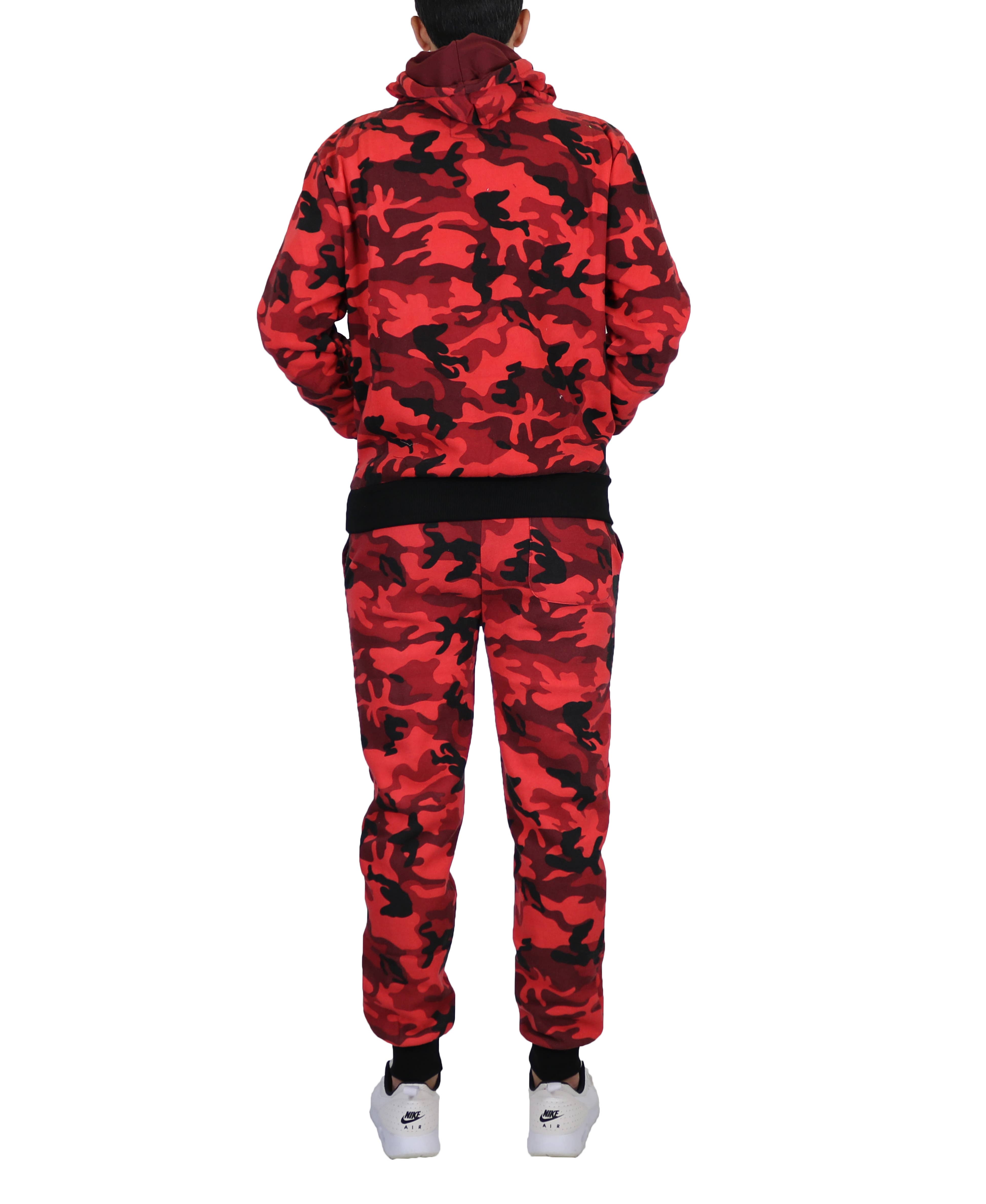 Galaxy By Harvic - Wholesale Lounge Set - Men's - Men's Fleece Hoodie & Jogger Set - SAVAGE CAMO5