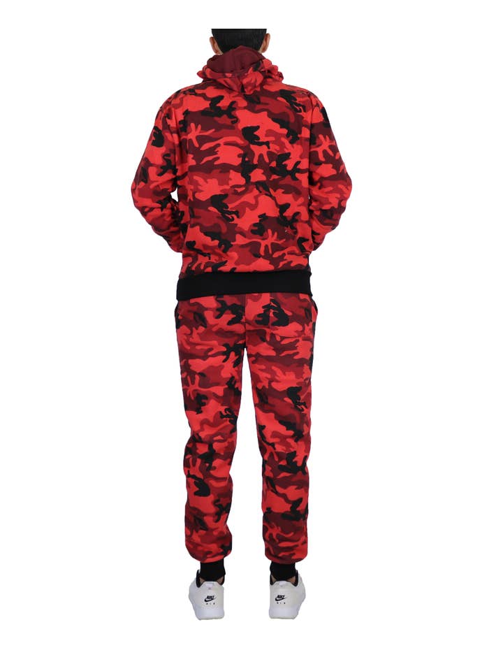 Galaxy By Harvic - Wholesale Lounge Set - Men's - Men's Fleece Hoodie & Jogger Set - SAVAGE CAMO5