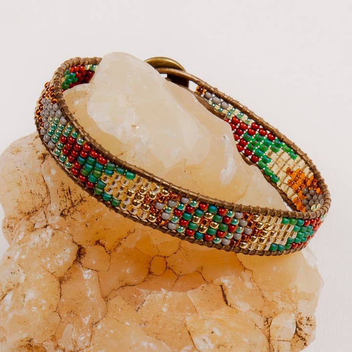 Bracelet Perles en Or et Verre pour la vente par Altiplano